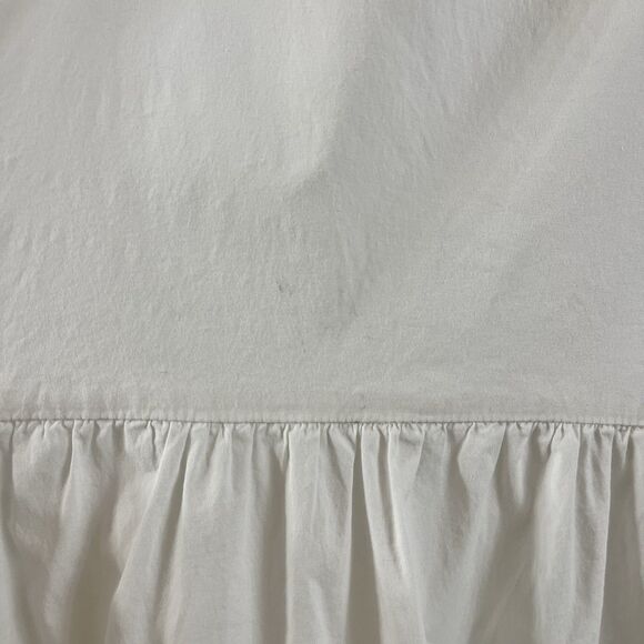 Sea NY Waverly Dress Sz 12 White Tier Flutter Sleeve Cotton Knee Length No Slip - Picture 6 of 14